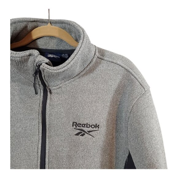 NWT Reebok Textured Heavyweight 1/2 Zip Fleece Pullover Activewear Men's XL - Picture 3 of 6